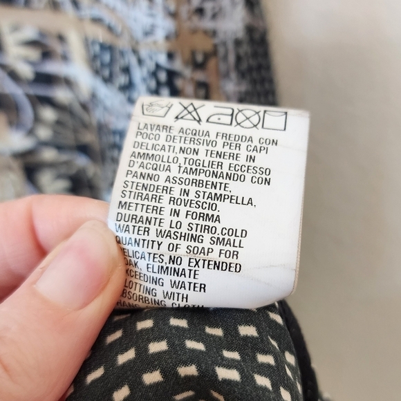 PIANURASTUDIO Satin Abstract Maxi Dress 44 - Picture 7 of 7